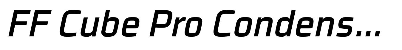 FF Cube Pro Condensed Regular Italic